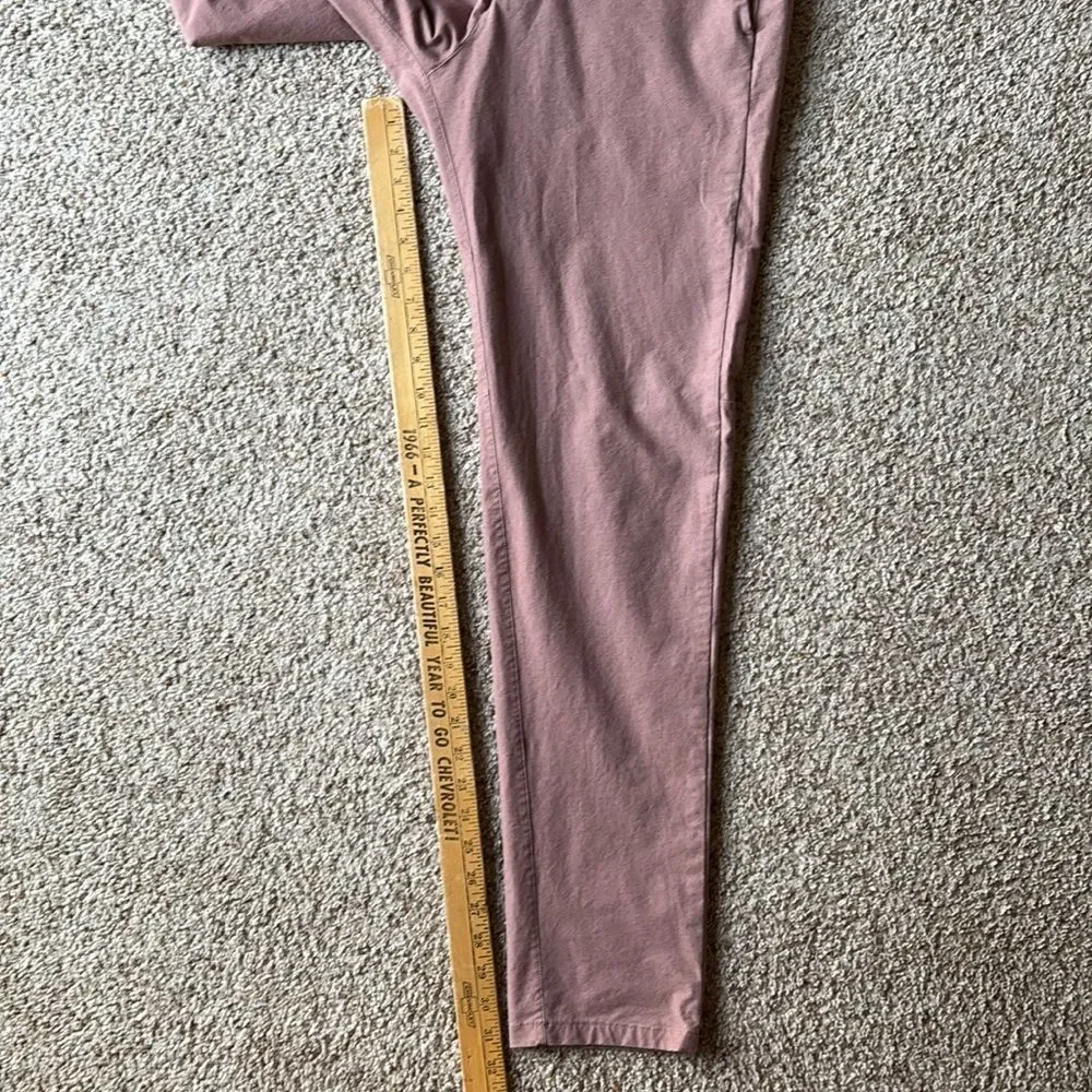 Lululemon Men’s Commission Pant Cotton Slim Earth Dye Faded Red 32